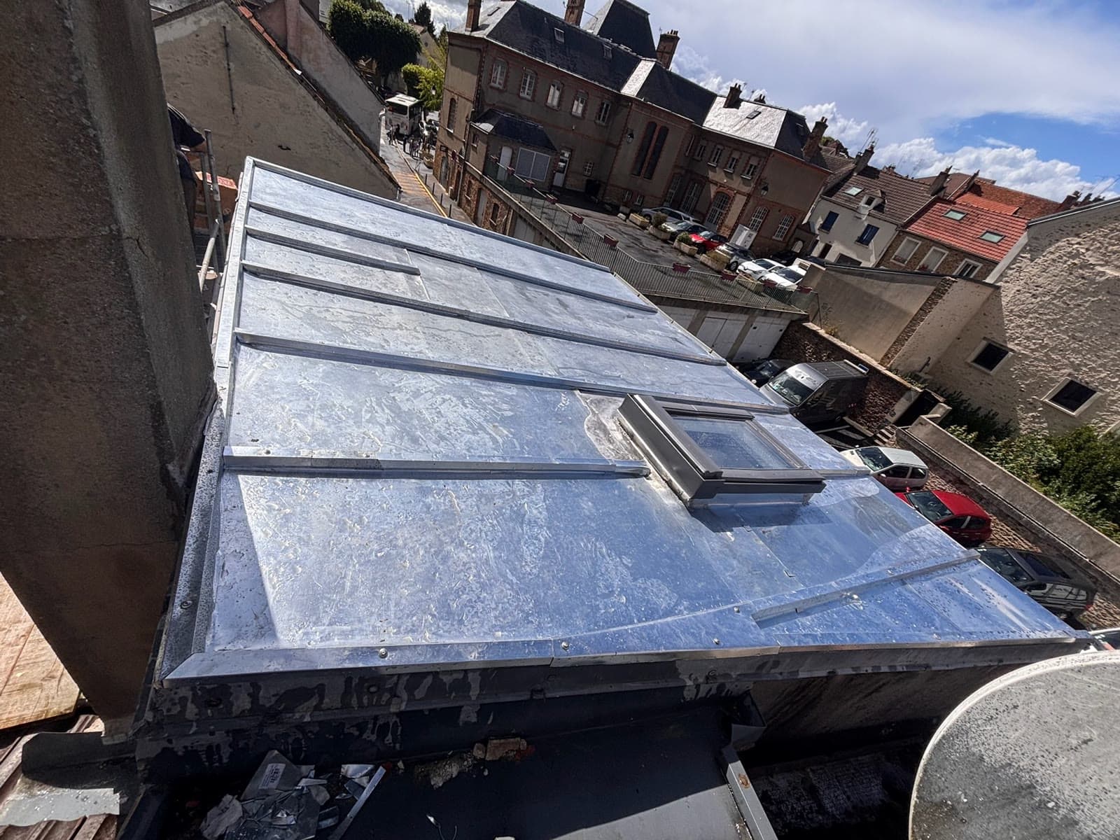 Réfection d’une toiture en zinc après travaux