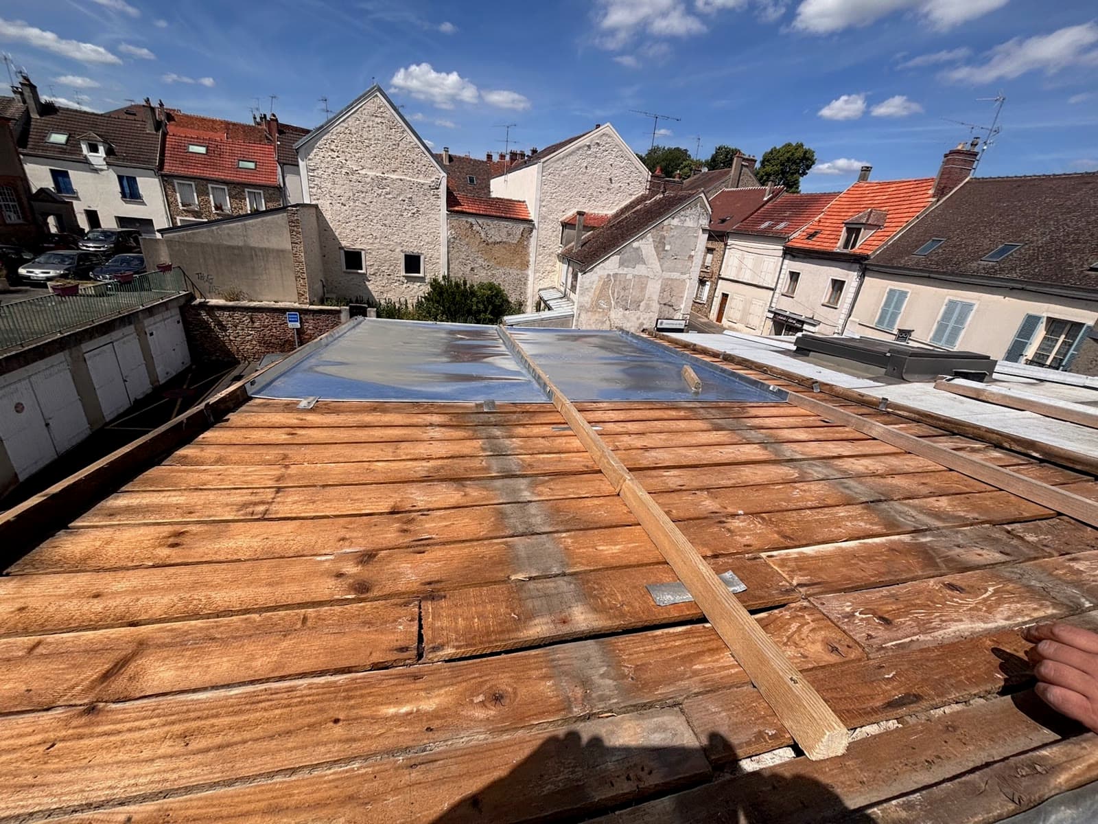 Réfection d’une toiture en zinc avant travaux